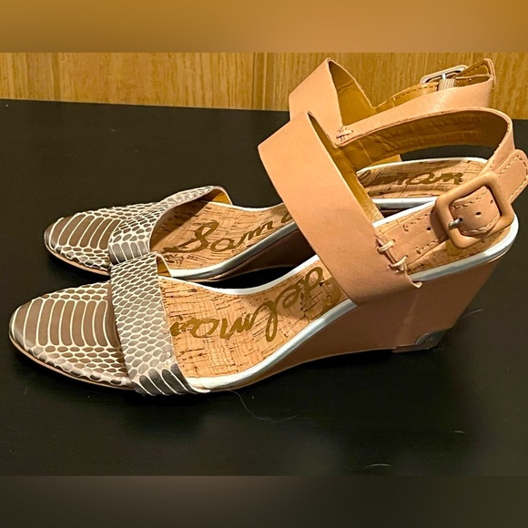 Sam Edelman Sutton Two Two Snake Skin Wedges - Picture 1 of 15
